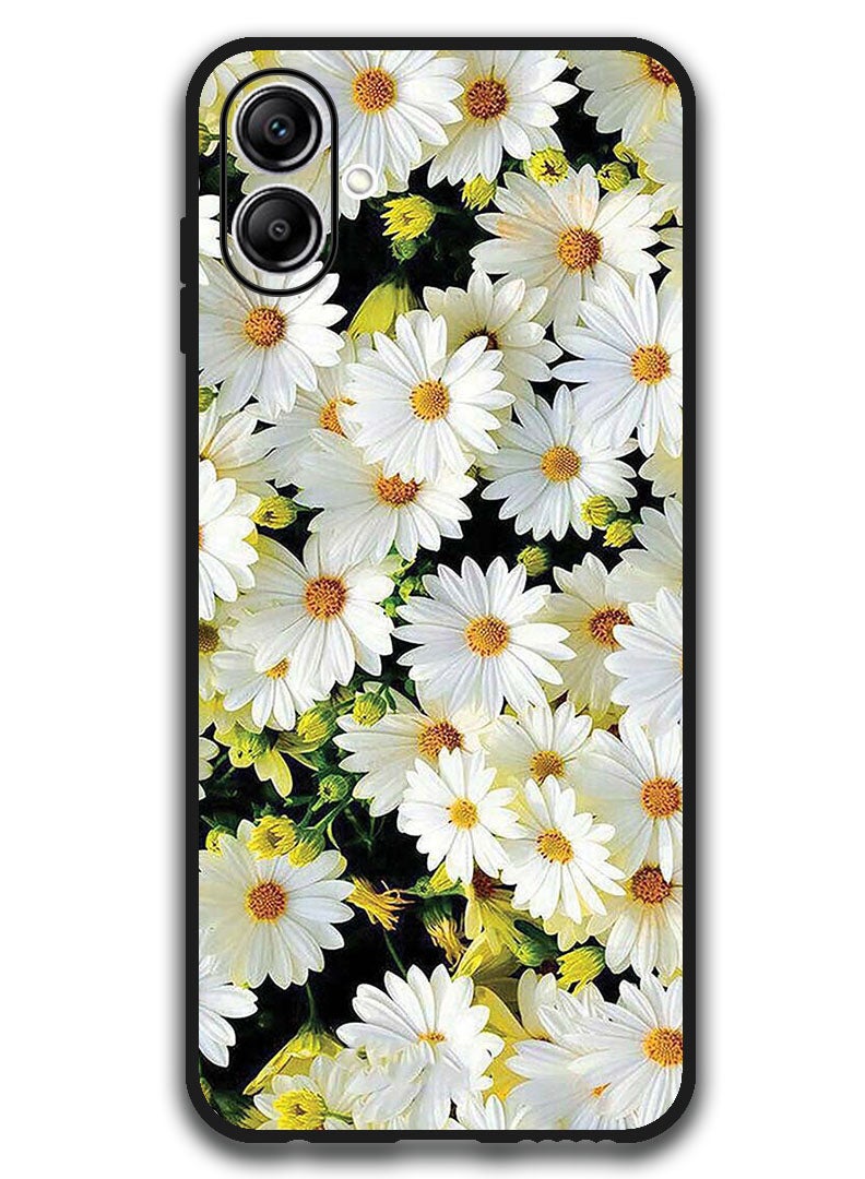 Theodor Case Compatible with Samsung Galaxy A07 6.7 Inch Protection Shockproof Bumper Cover White Flowers - Image 1